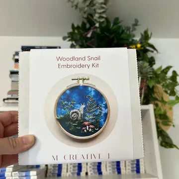 Woodland Snail Embroidery Kit - Advanced