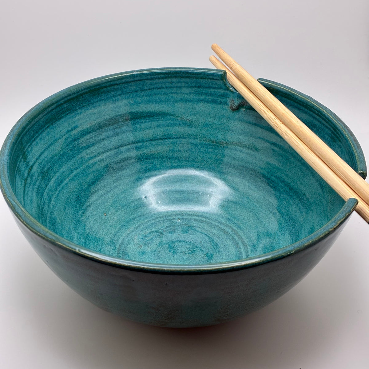 Ceramic Noodle Bowl + Chopsticks