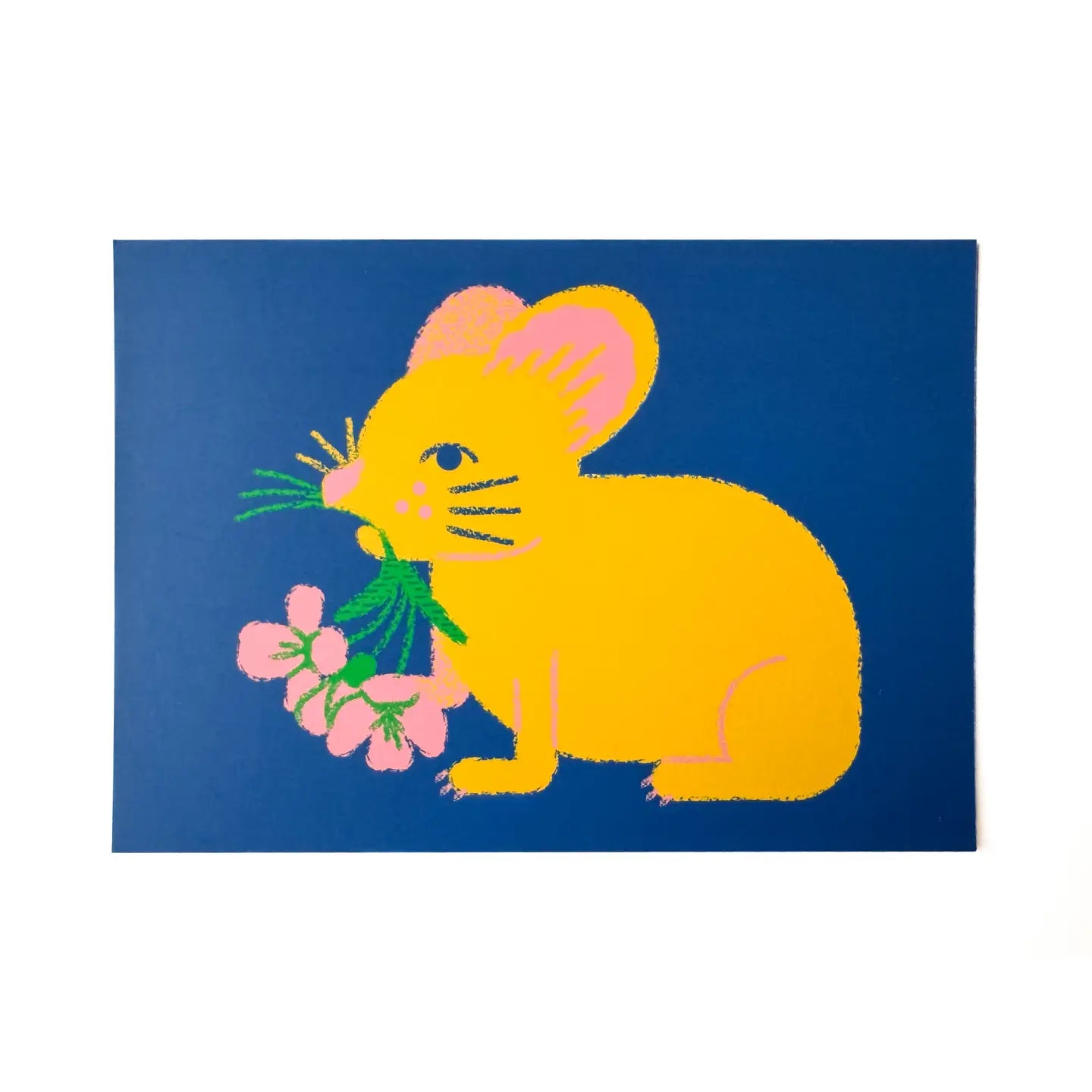 Pika with Flowers Postcard