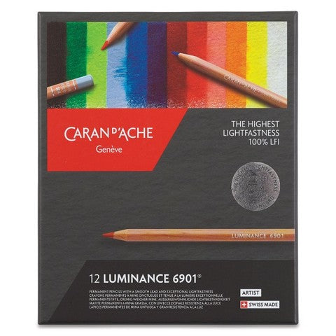 Caran D'Ache Luminance Pencil 6901 12 Color Boxed Set