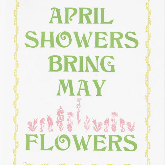 April Showers Block Print - unframed
