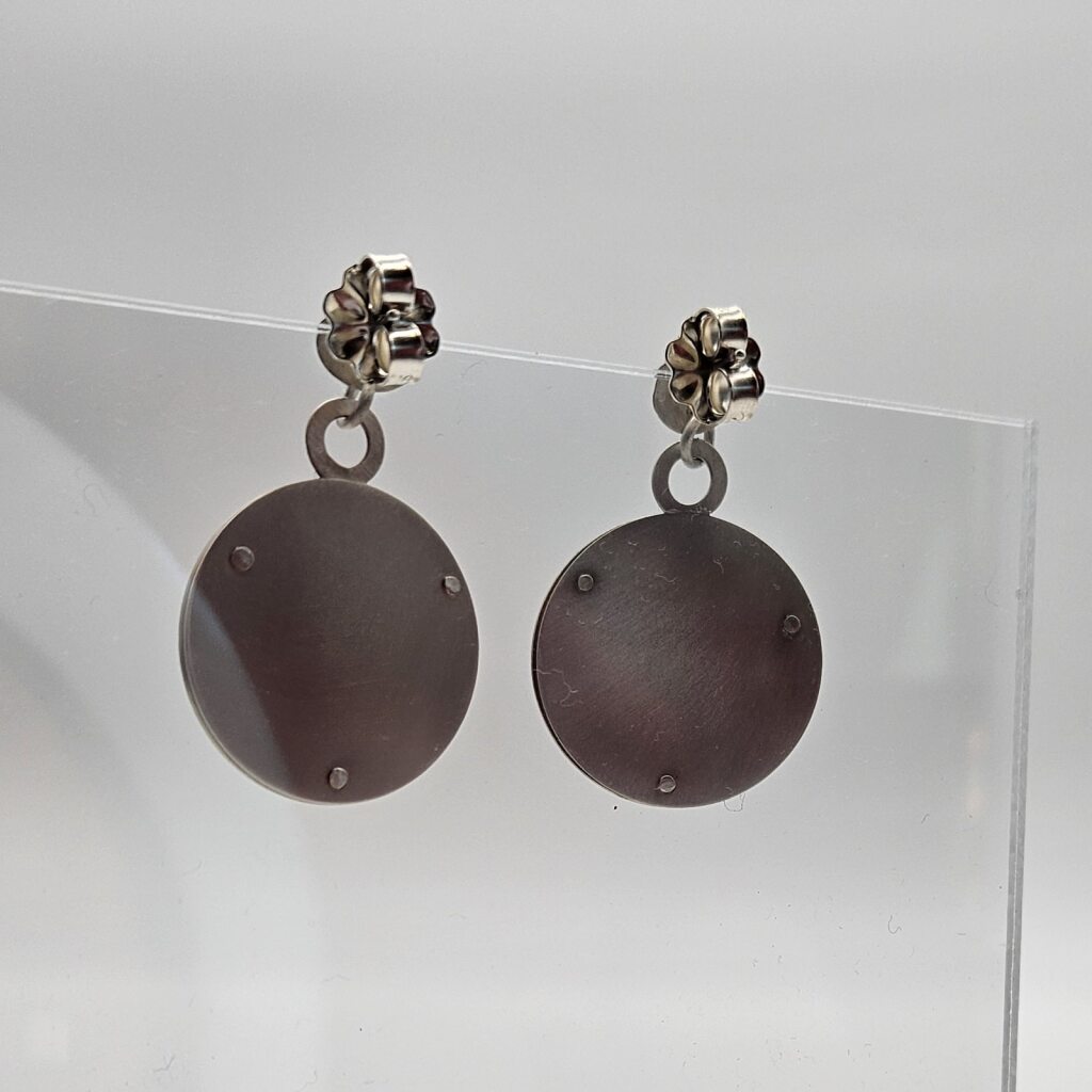 Earrings with Ink Drawings