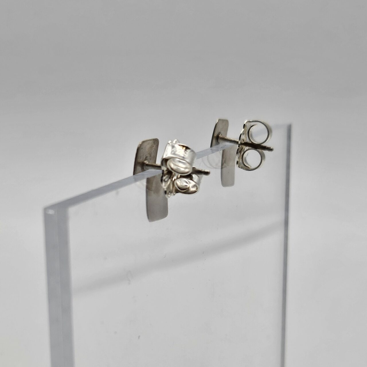 Small Rectangle Earrings - Sterling Silver