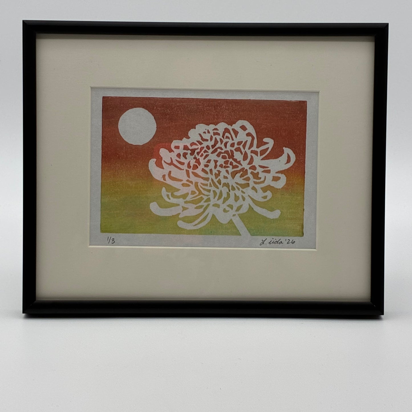 "Chrysanthemum Sunset" 2026 Framed