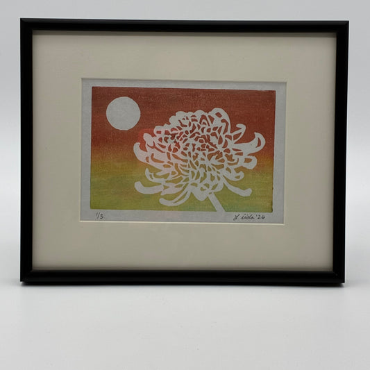 "Chrysanthemum Sunset" 2026 Framed