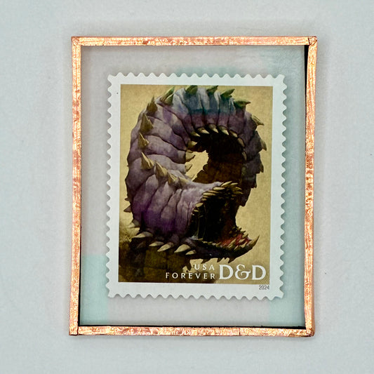 D&D Purple Worm Stamp Magnet