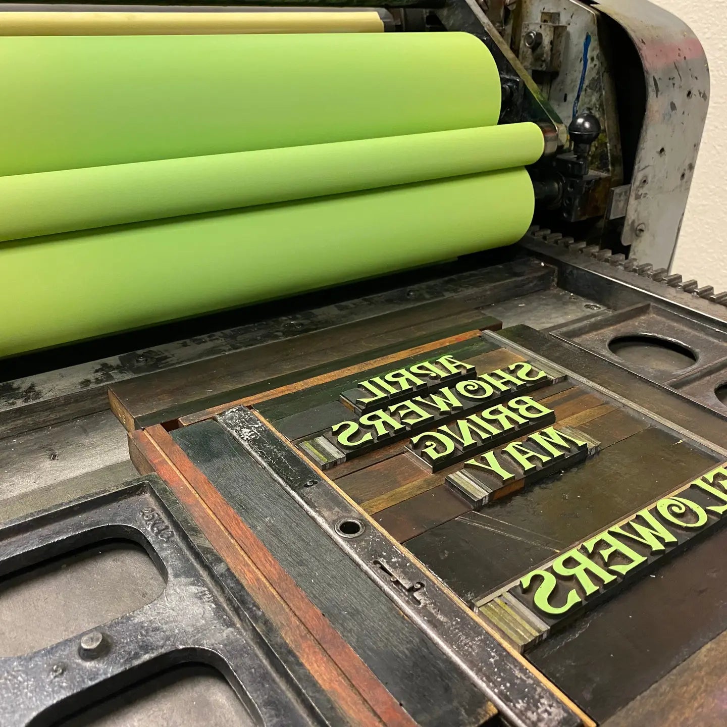 April Showers Block Print - unframed