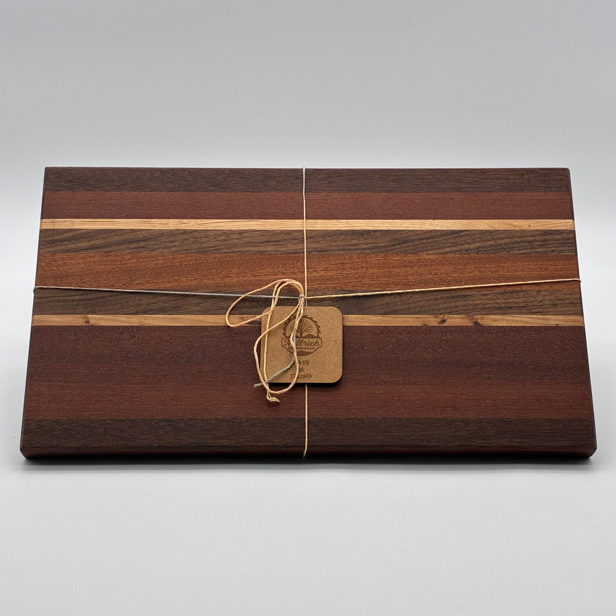 Striped Mahogany, Walnut, Hickory and Sapele Face Grain Board