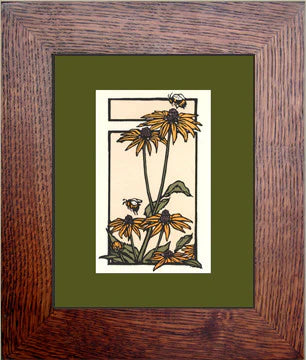 Black-Eyed Susan - Matted + Framed