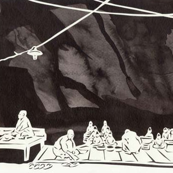 “Buddhist Nuns at Wat Kulen Pagoda” 2018 Framed