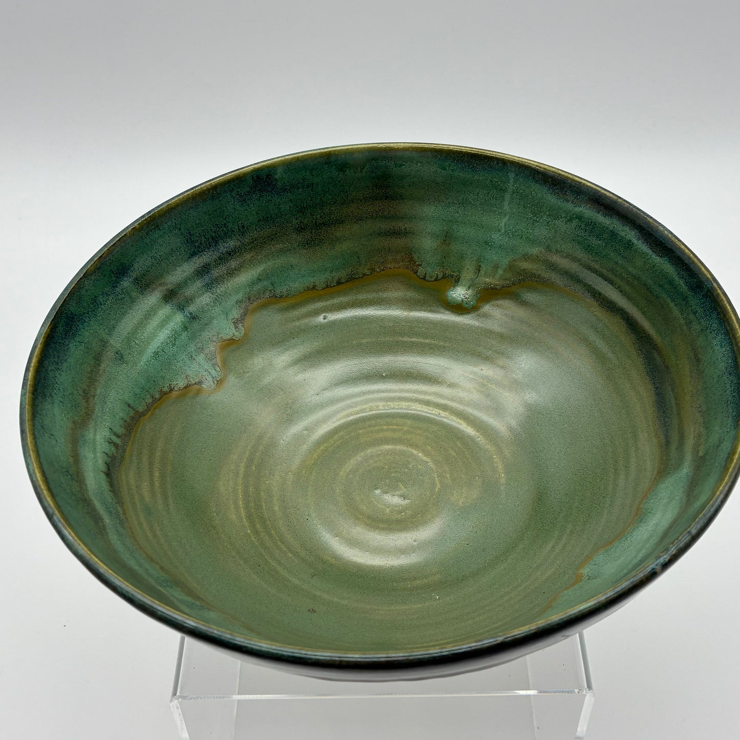 Light Multi-Green Colored Bowl