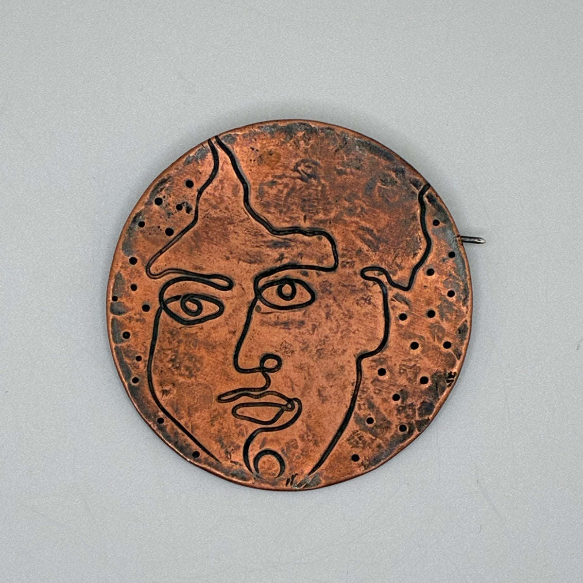 Copper Face Pin #4