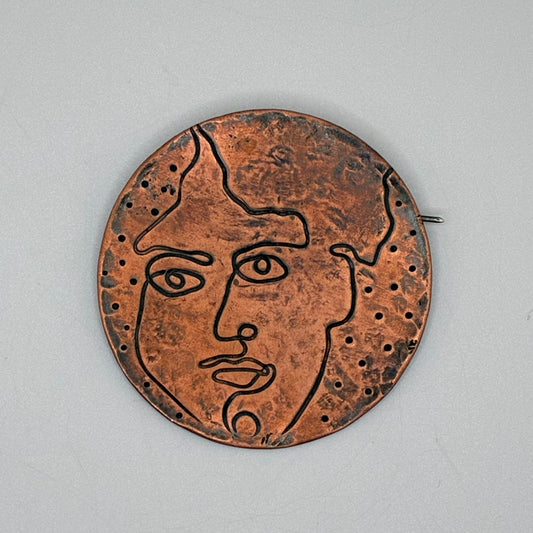 Copper Face Pin #4