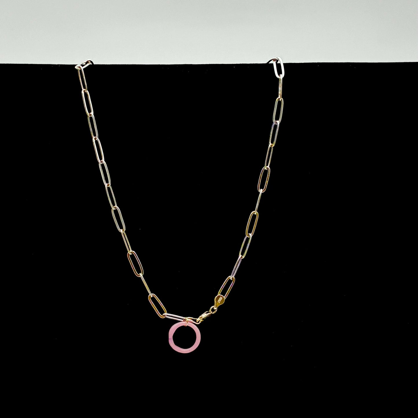 Large Borosilicate Glass Chain Link Necklace