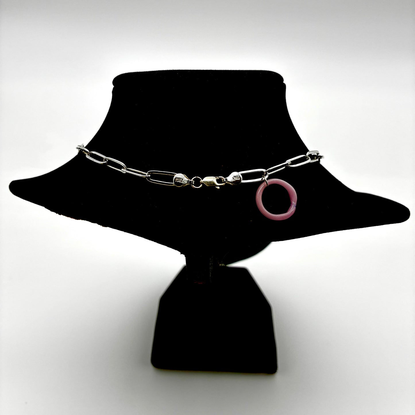 Large Borosilicate Glass Chain Link Necklace