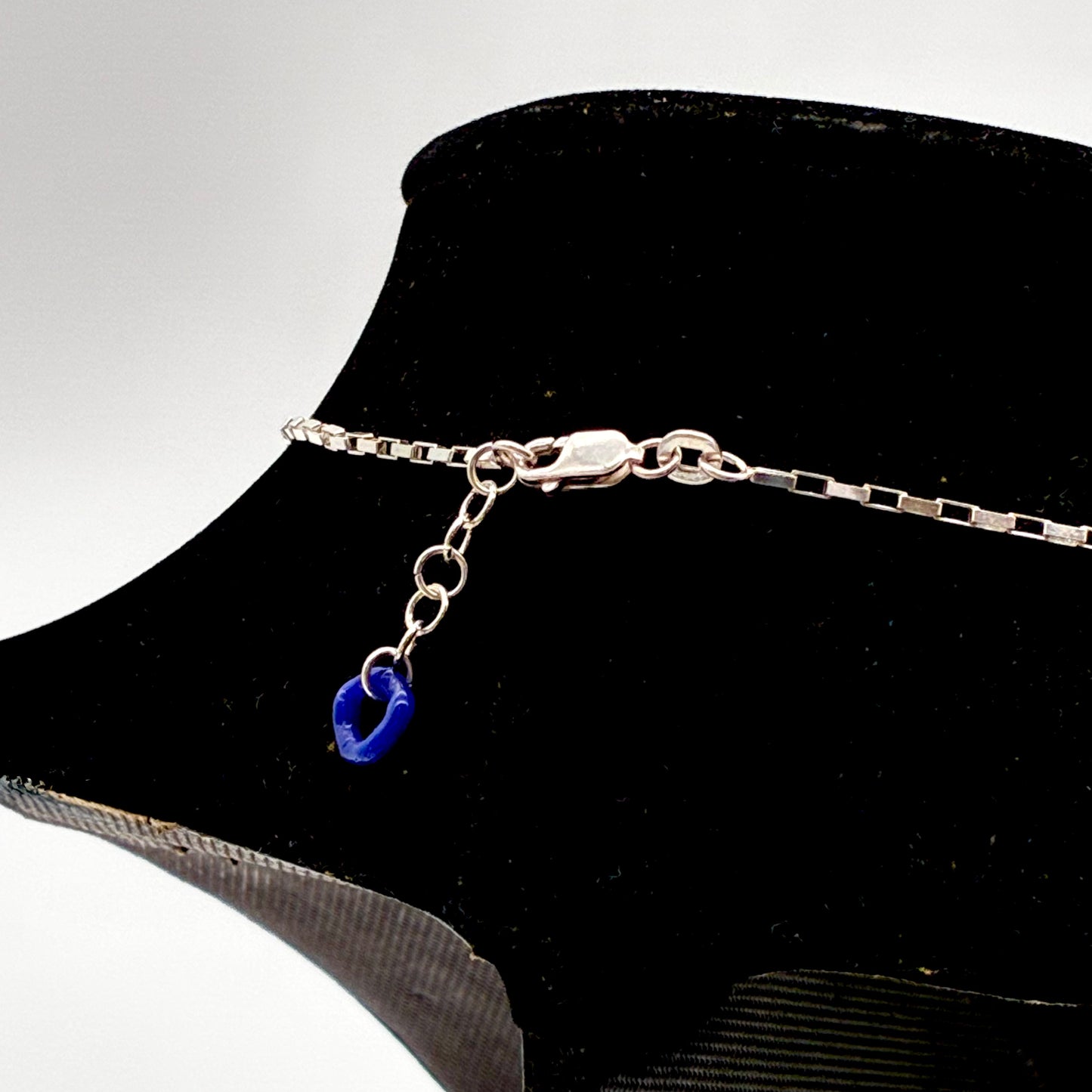 Small Borosilicate Glass Split Link Necklace - Sterling Silver