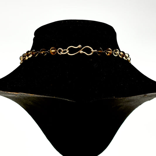 Amber Bee Necklace Hand Carved in Bali