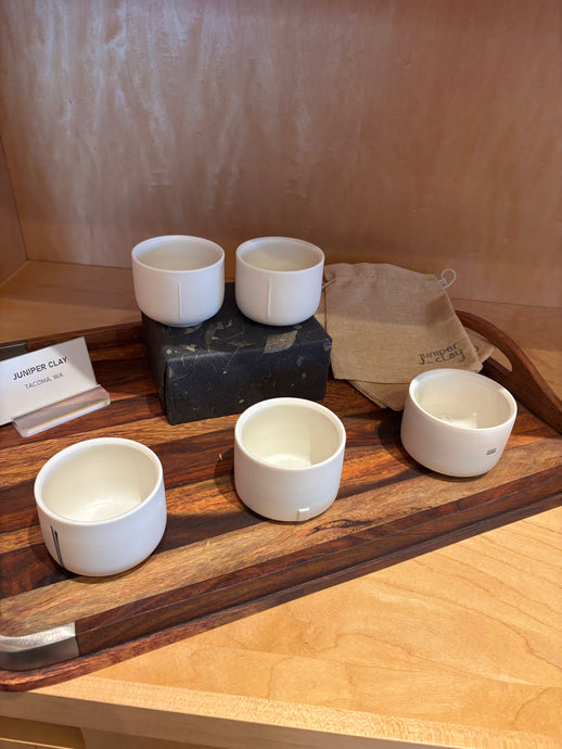Raised Line Porcelain Cups