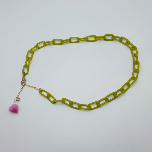 Baby Chain Necklace - Olive