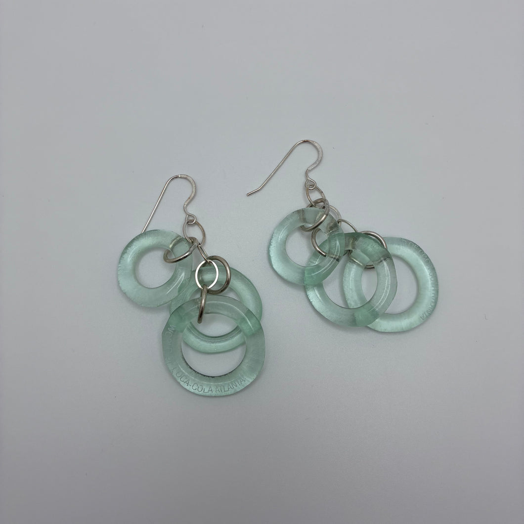Recycled Glass Chandelier Earrings