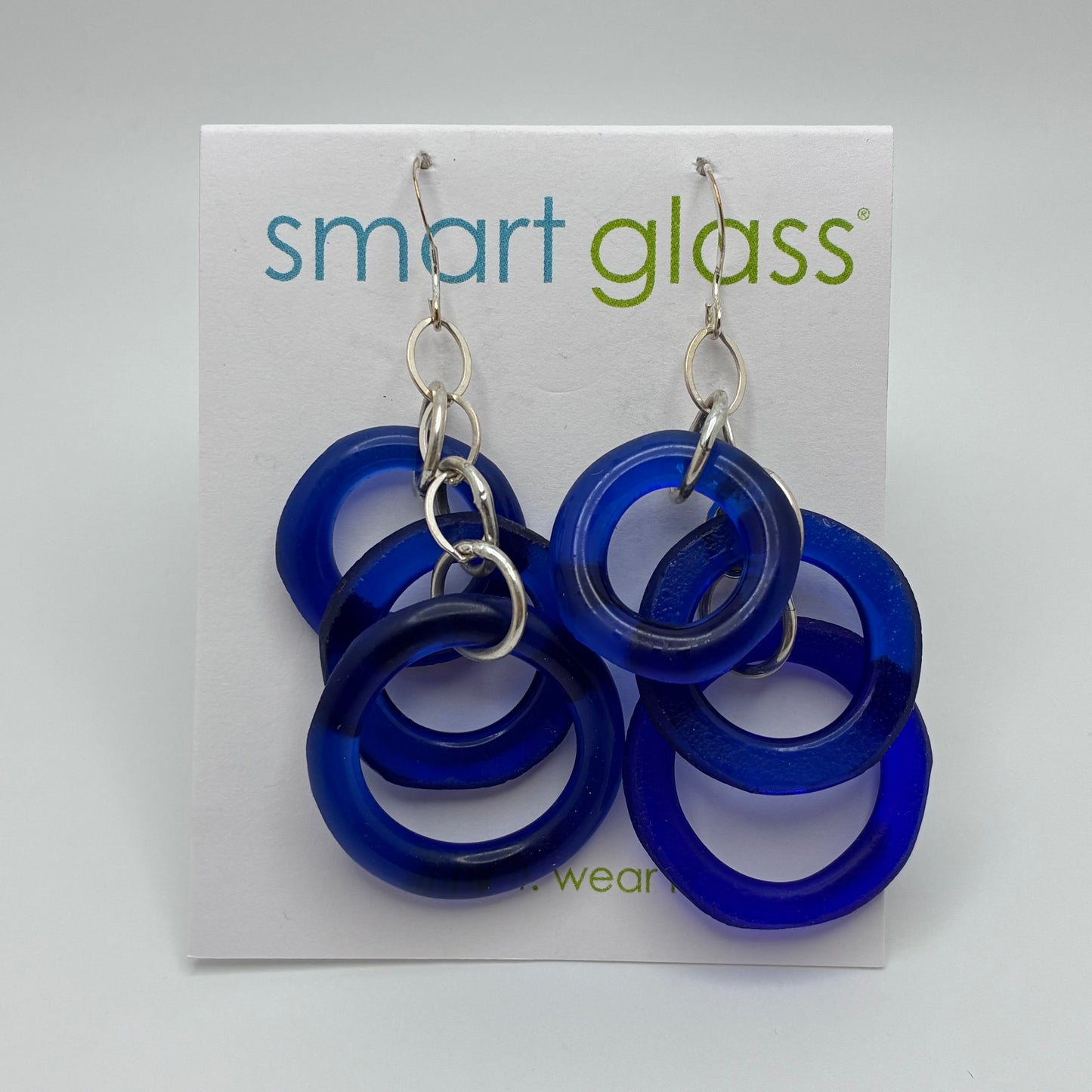 Recycled Glass Chandelier Earrings