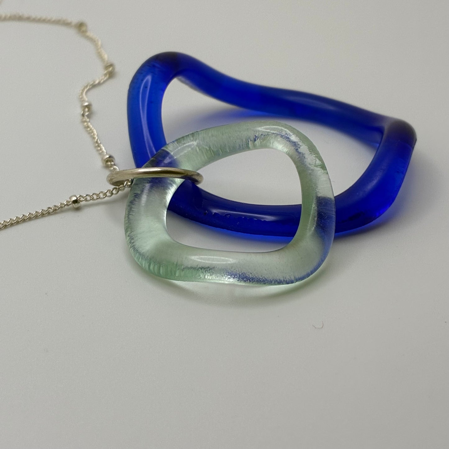 Sea & Sky Wave Double Pendant Cobalt