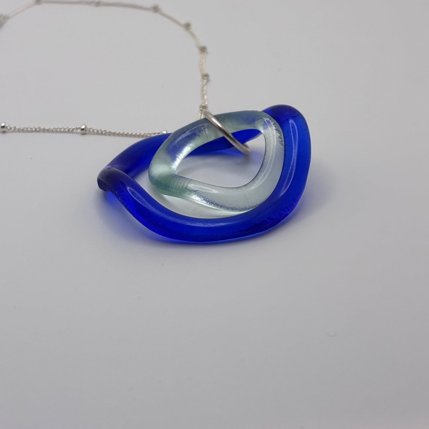 Sea & Sky Wave Double Pendant Cobalt