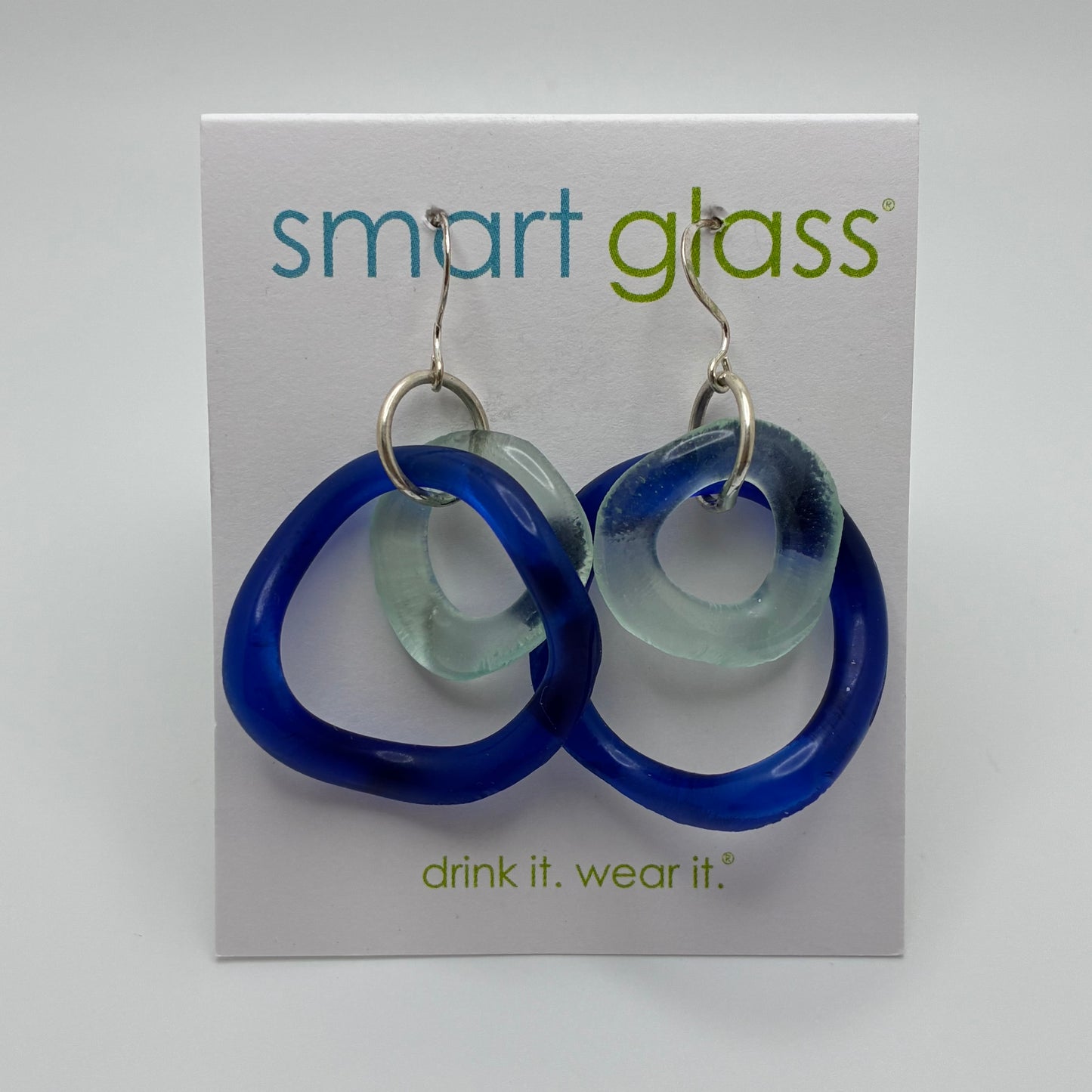Sea & Sky Small Wave Earrings in Cobalt