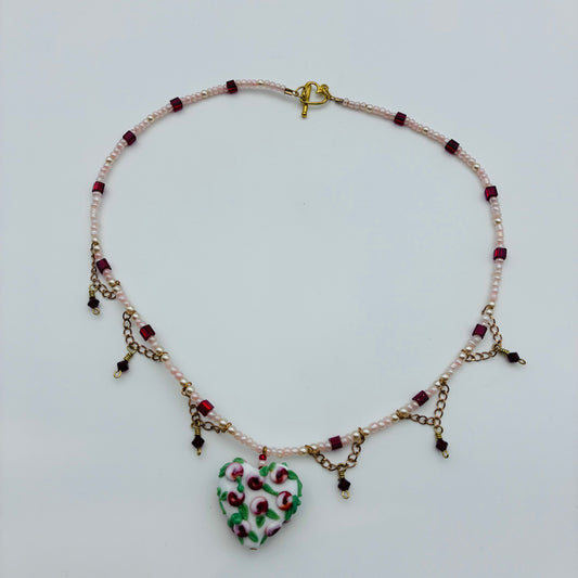 191 -White Strawberry Necklace