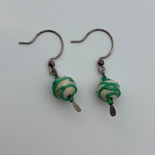 105 - Green Wrap Earrings