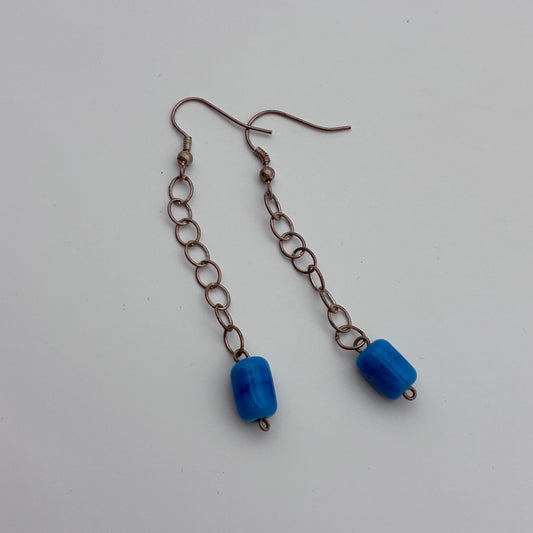 111 - Blue Bead Earrings