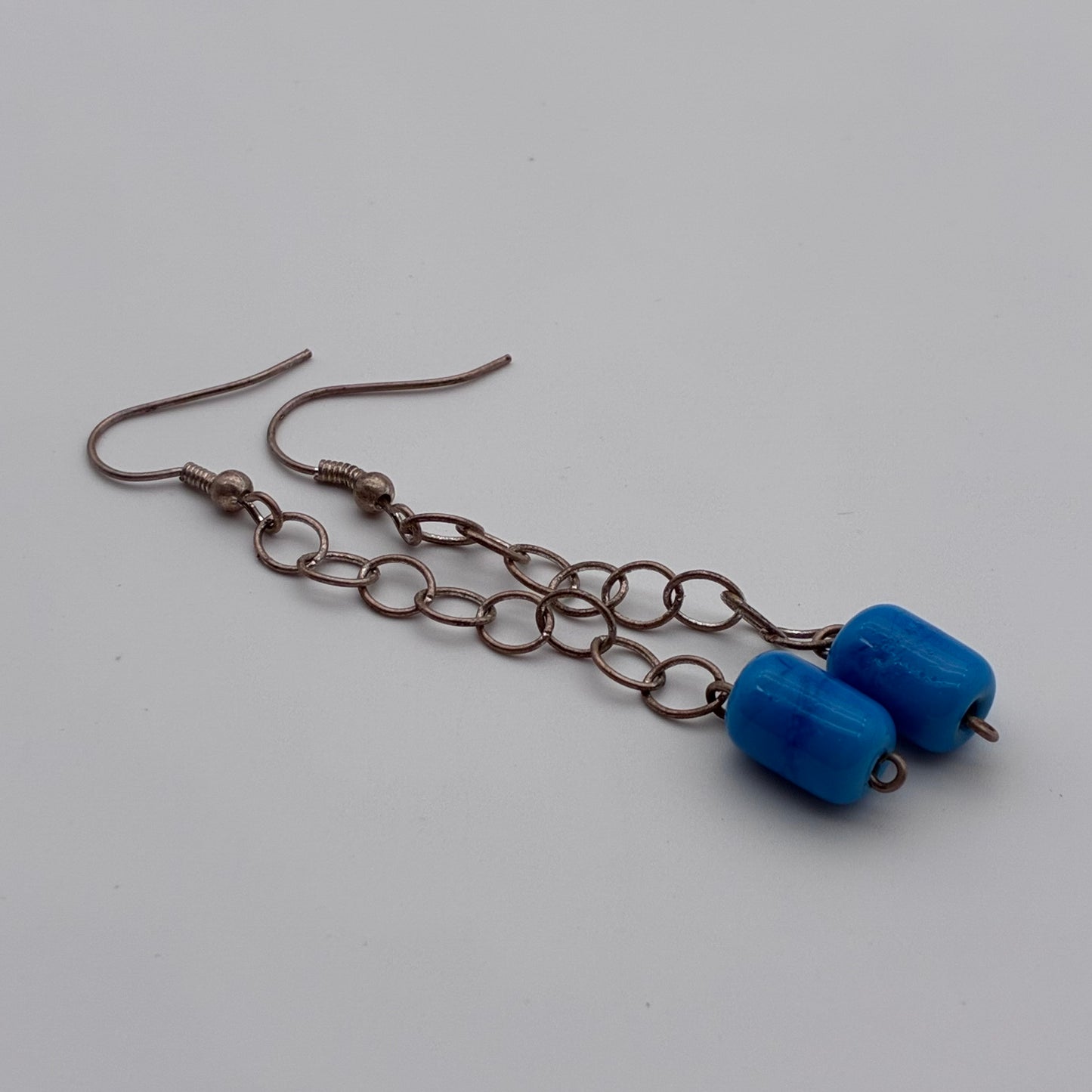 111 - Blue Bead Earrings
