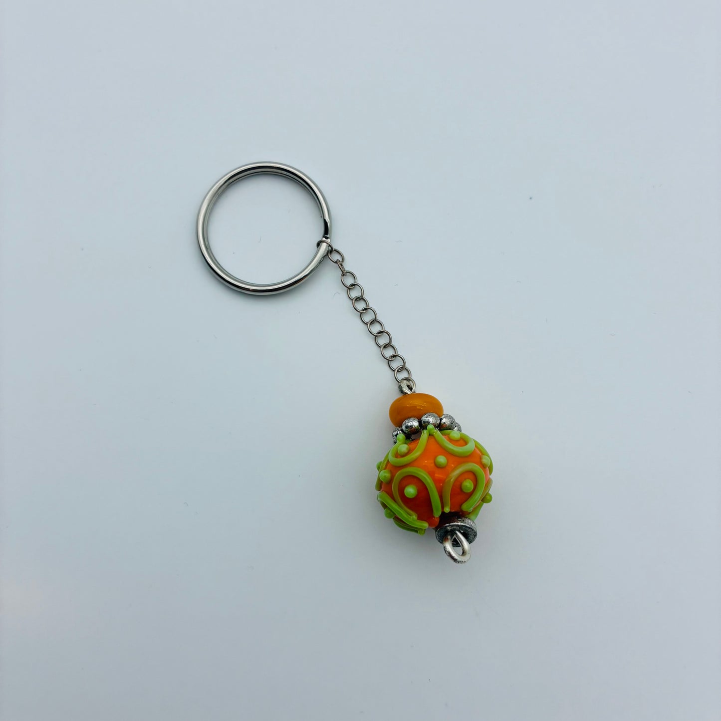 76 - Orange & Green Keychain