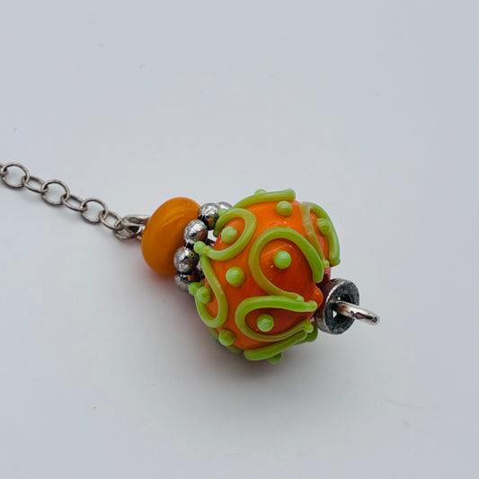 76 - Orange & Green Keychain