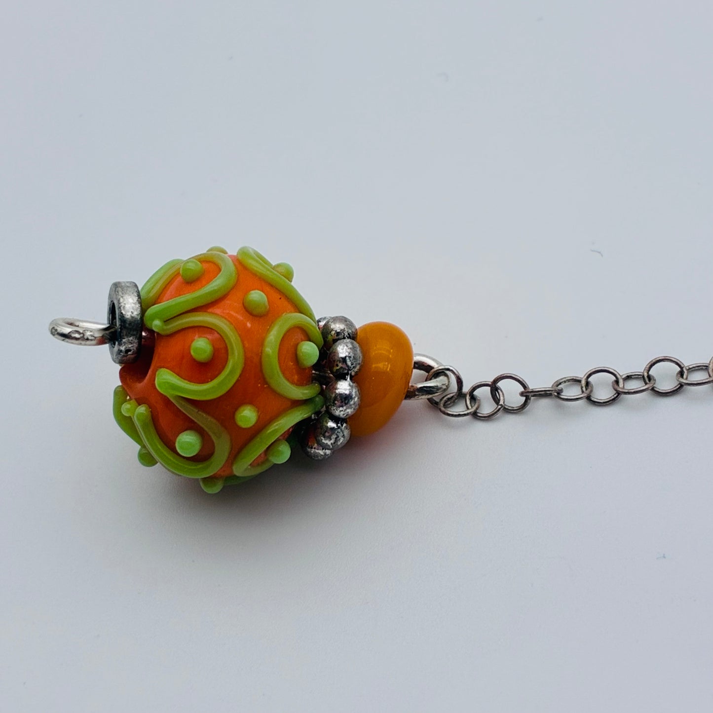 76 - Orange & Green Keychain