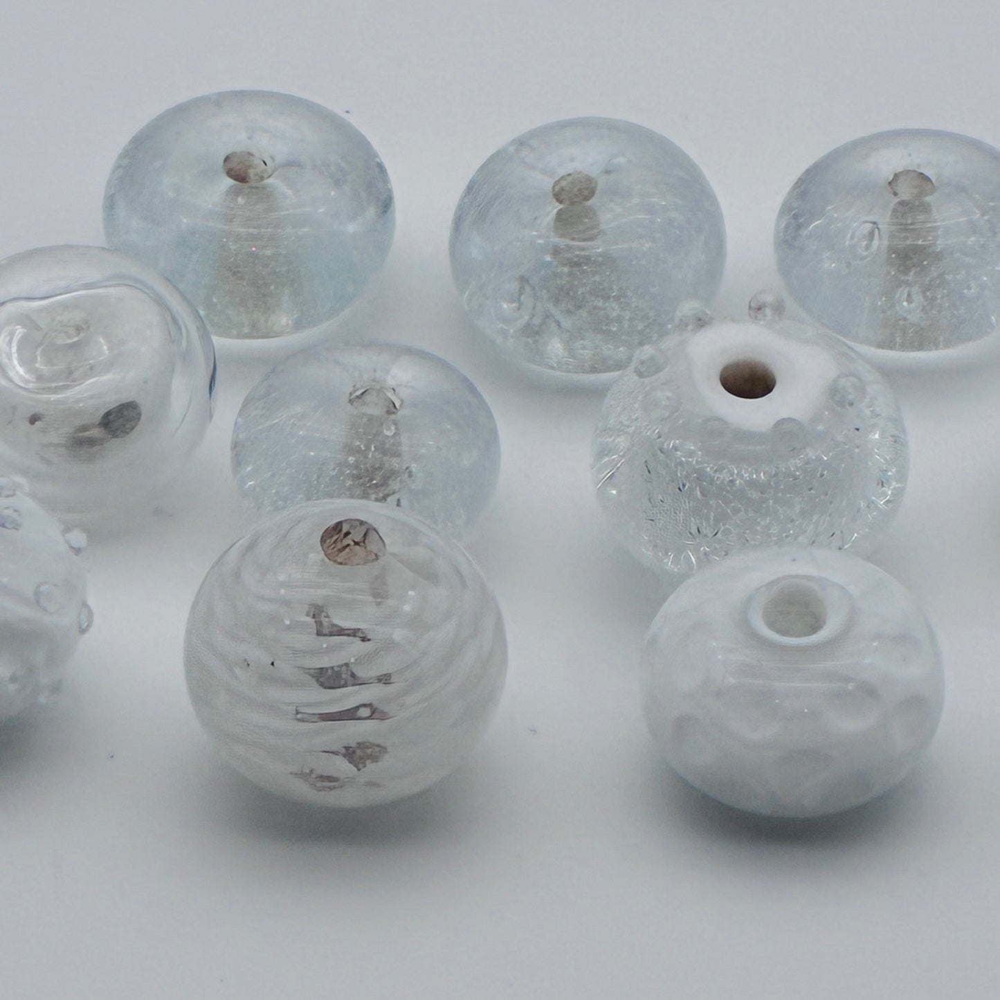 69 - White & Clear Beads