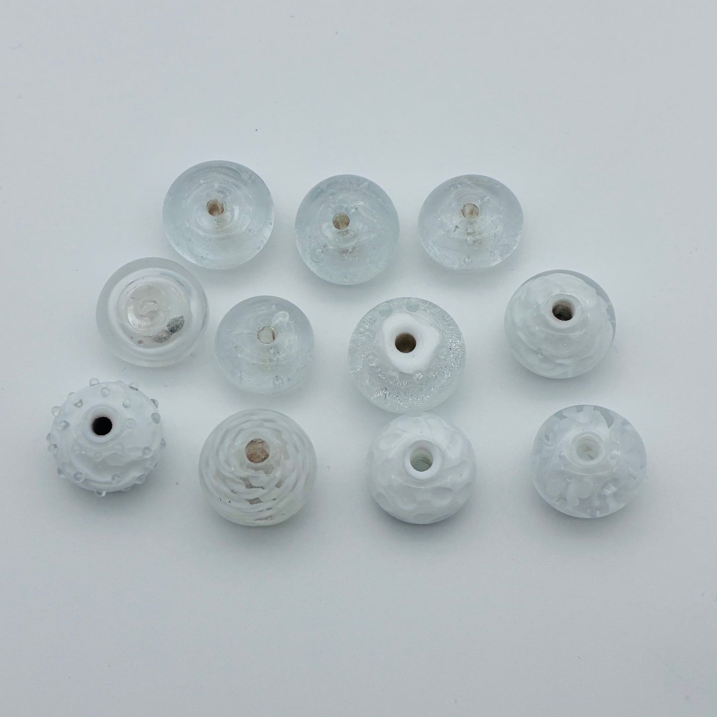 69 - White & Clear Beads