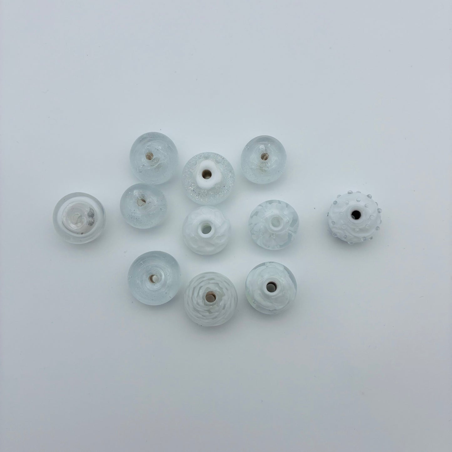 69 - White & Clear Beads