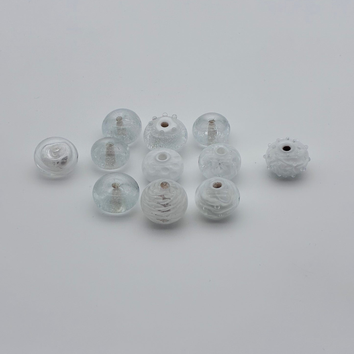 69 - White & Clear Beads