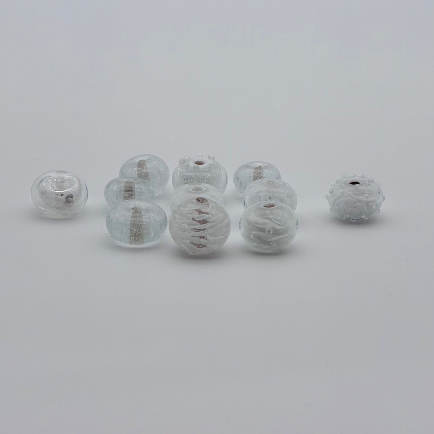 69 - White & Clear Beads