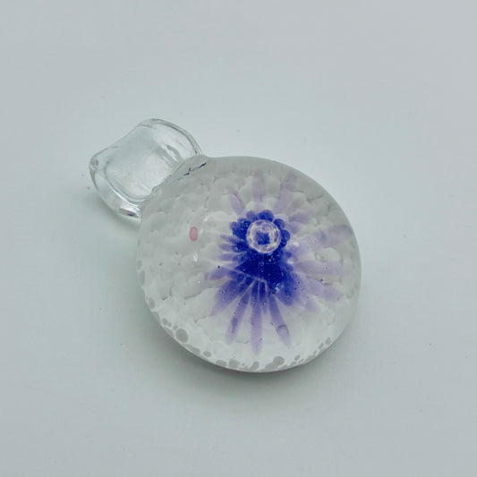 122 - White & Blue Implosion Pendant