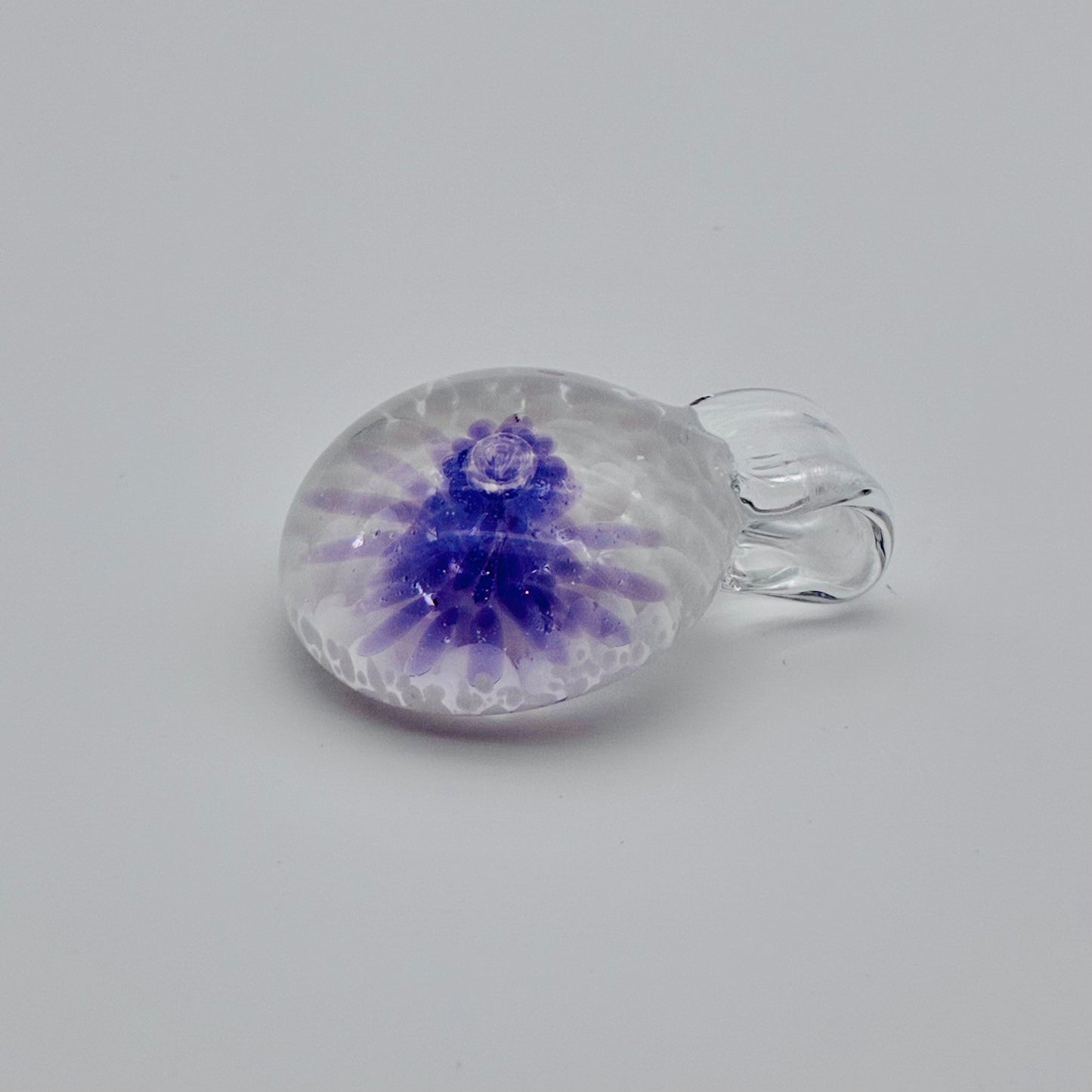 122 - White & Blue Implosion Pendant