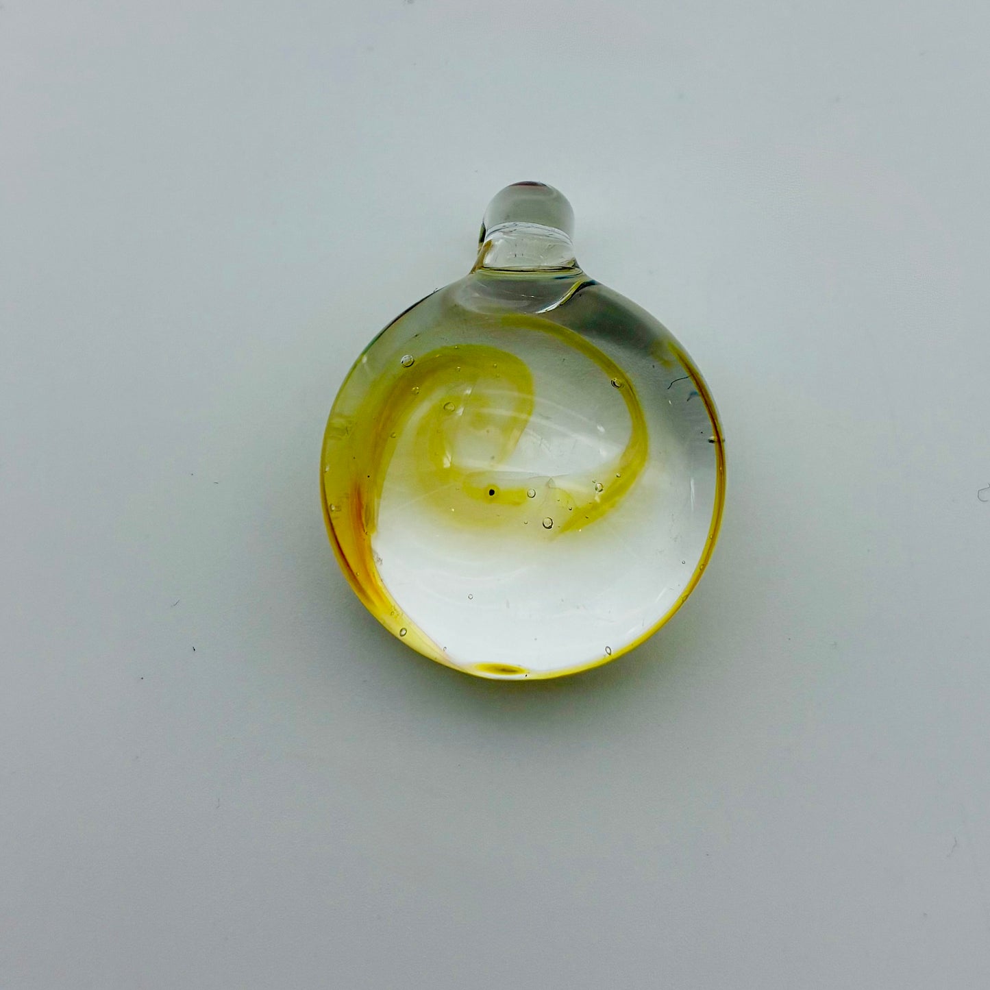 121 - Yellow Spiral Pendant