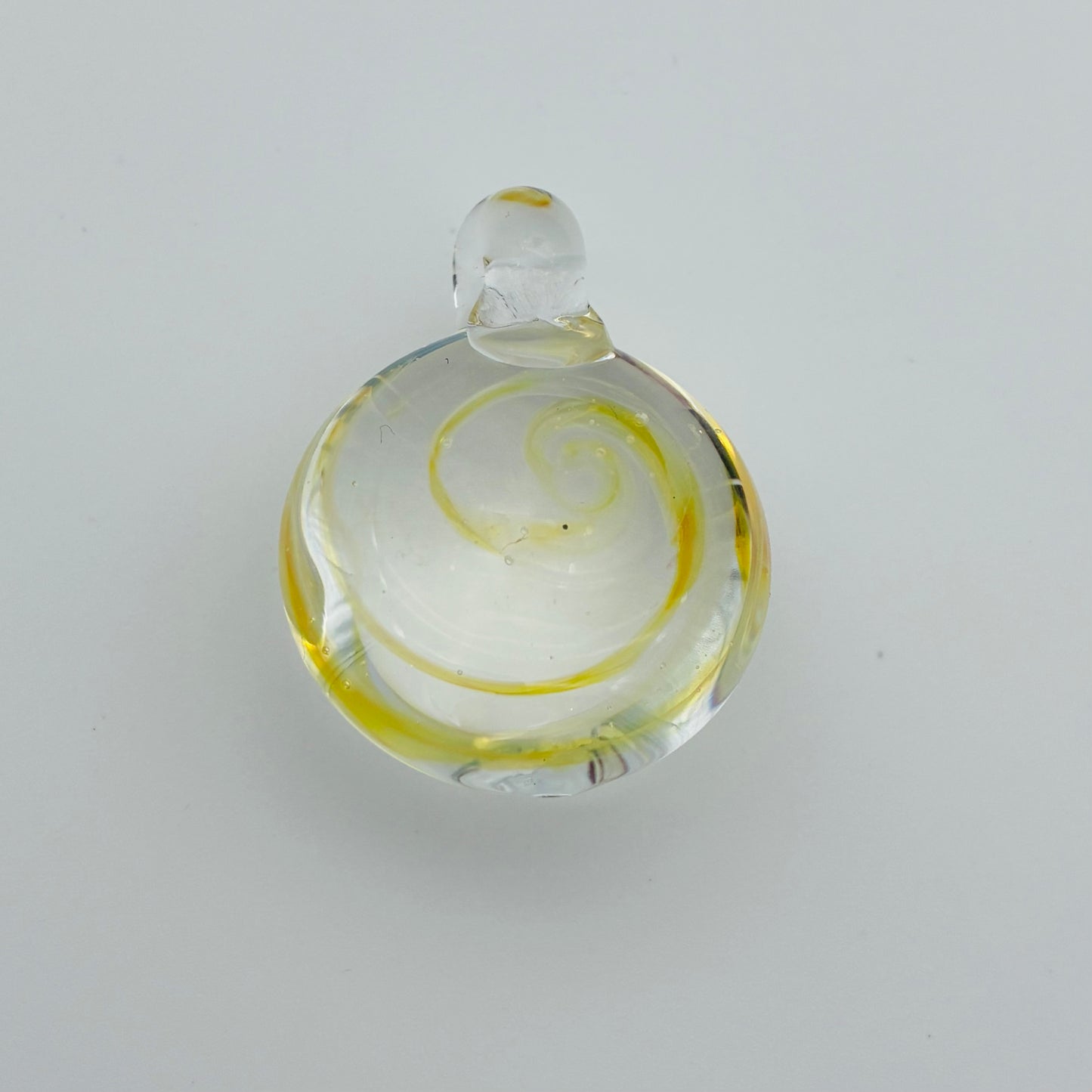 121 - Yellow Spiral Pendant