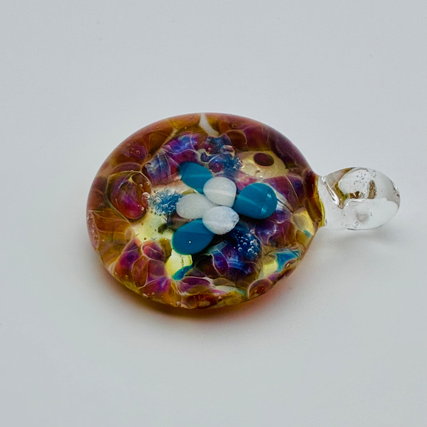 126 - Purple Dot Implosion Pendant