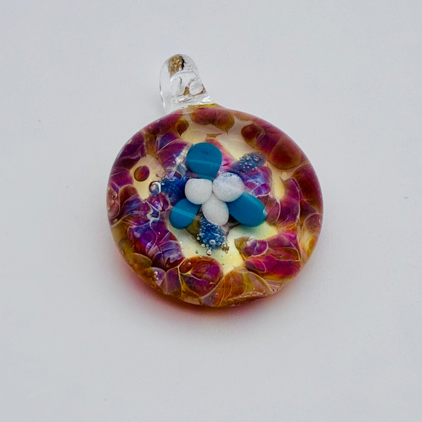 126 - Purple Dot Implosion Pendant