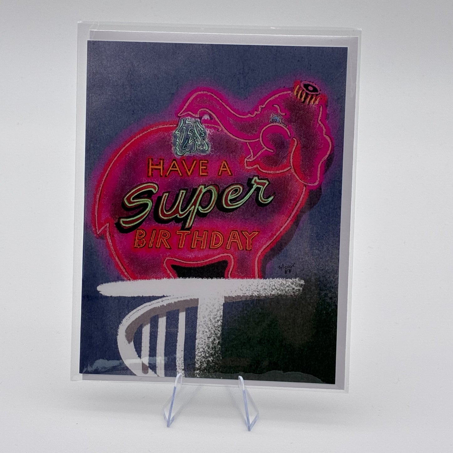 Elephant Carwash Tacoma Birthday card