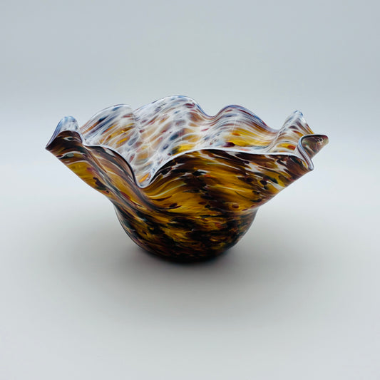 167 - Brown Wavy Bowl