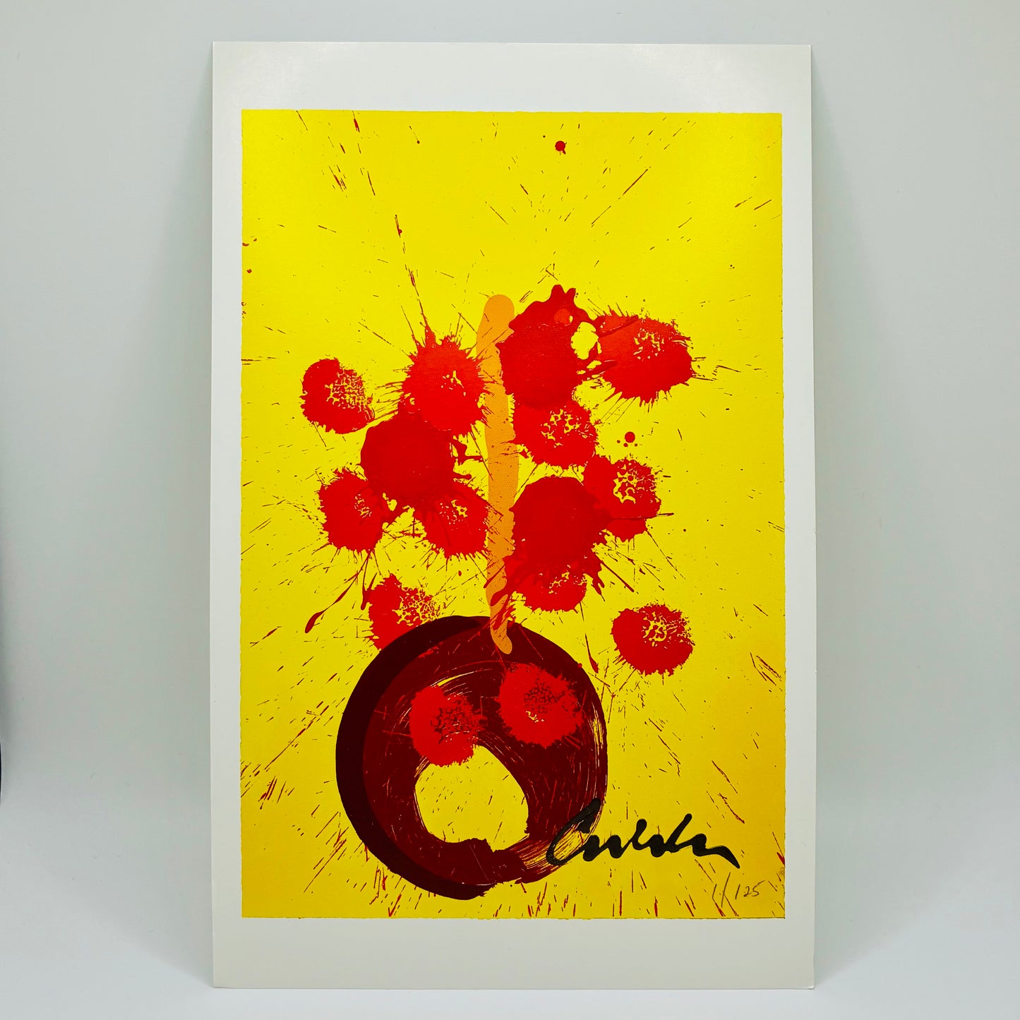 Chihuly "Hot Poppies" serigraph print 5x9