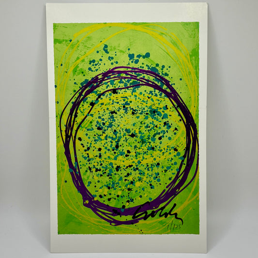 Chihuly "Echo Floats" serigraph print 5x9